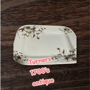 Antique Turners 1700’s ceramic platter hand painted